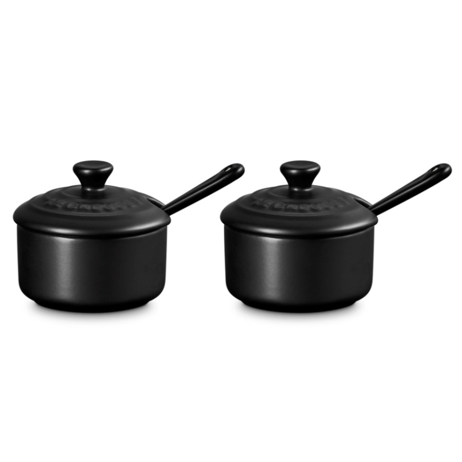 additioanl image for  Le Creuset Set of 2 Condiment Pot S/Blk. 
